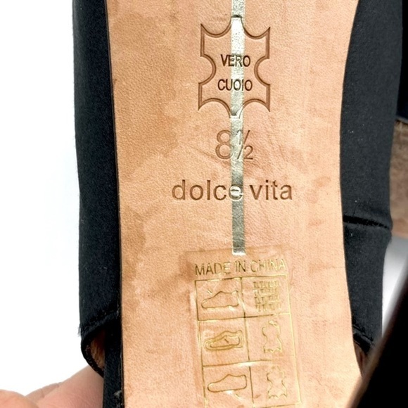 Dolce Vita “Bess” Black Platform Heels with Sheer Petals Embellishment, size 8.5 - Picture 13 of 16